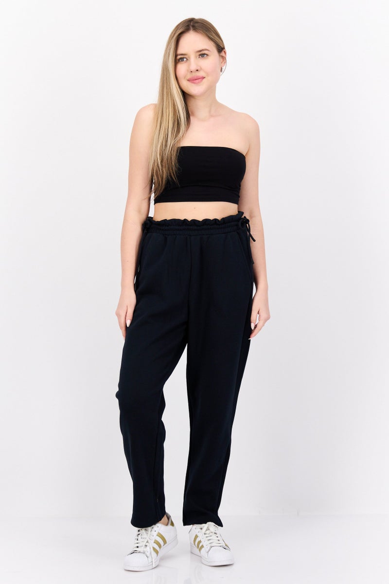 SKECHERS Women Sportswear Fit Plain Training Sweatpants , Black - Image 4