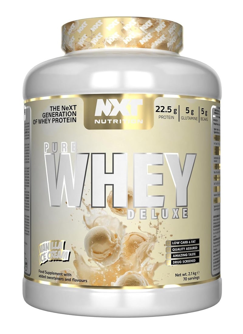 NXT Nutrition - Pure Whey Protein Deluxe - Vanilla Ice Cream - (2.1 kg) - Image 1