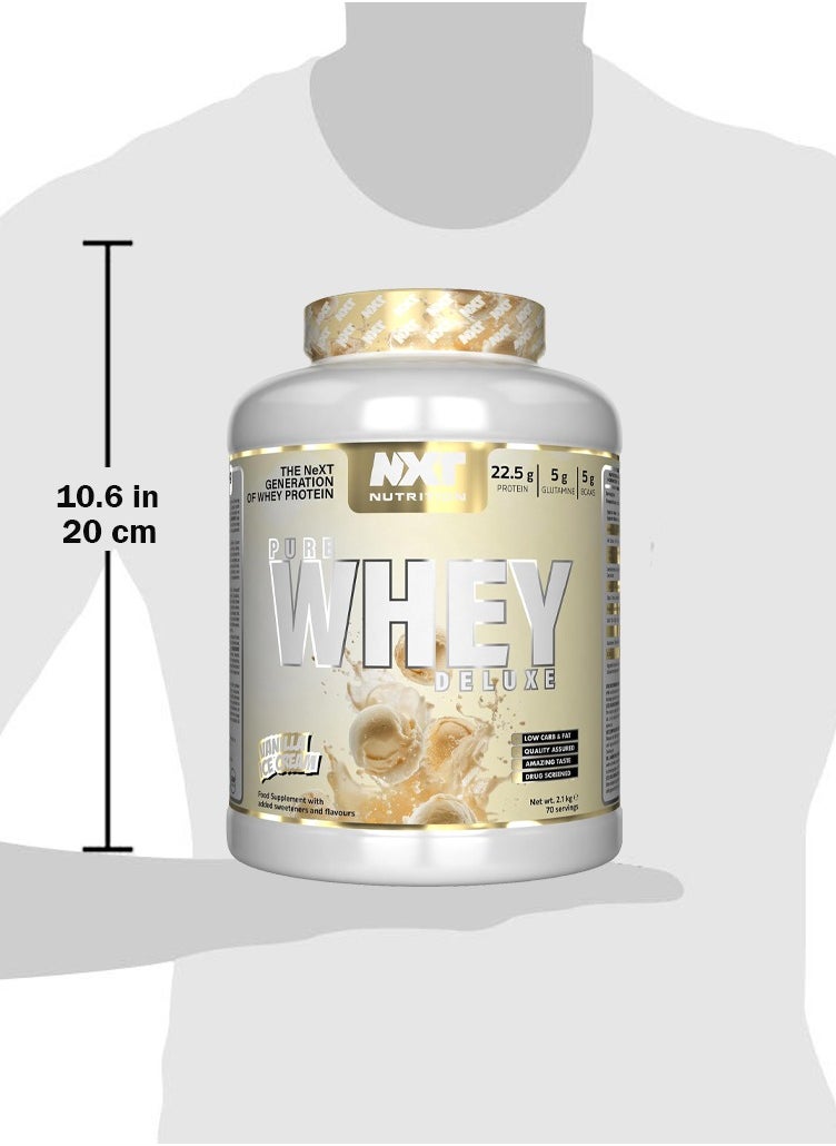 NXT Nutrition - Pure Whey Protein Deluxe - Vanilla Ice Cream - (2.1 kg) - Image 1