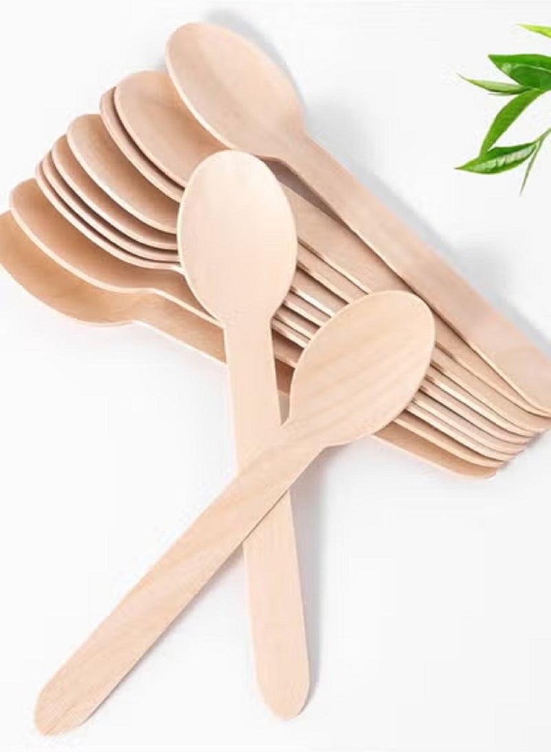 Wooden Spoons for Special Occasions 100 Pieces High Quality Made from carefully selected natural wood to ensure durability and quality.  - Image 2