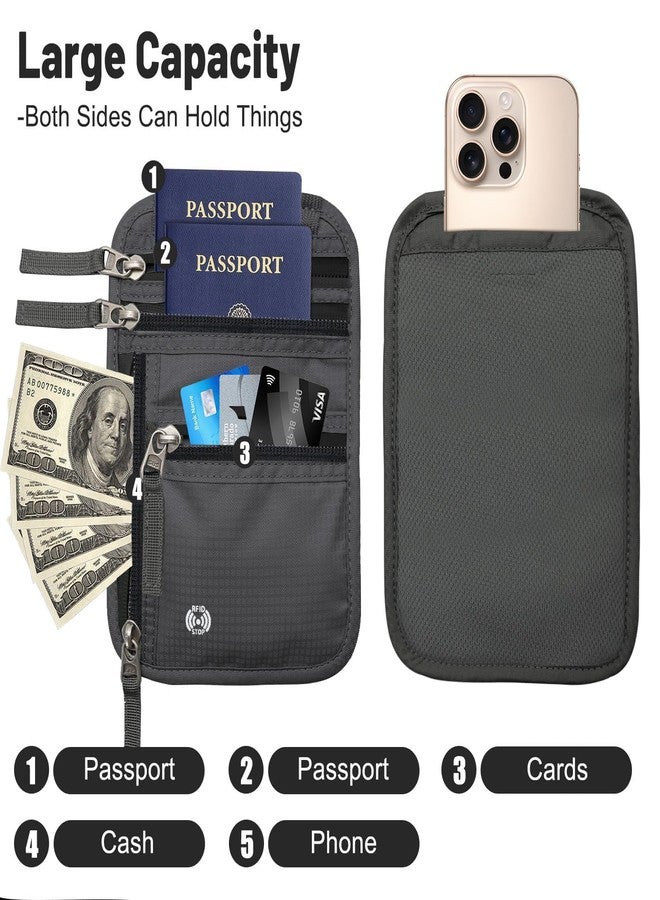 Sizobi Leather Passport Holder Covers Case, Passport Book Wallet Card Slot Luggage Tag, International Travel Must Haves Travel Accessories for Women Men, Cruise Ship Essentials, Travel Gifts, Dark - Image 3