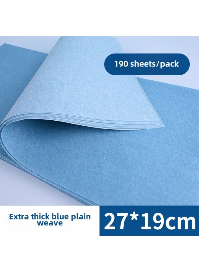 Generic Blue Disposable Foot Towel Thickened Absorbent Foot Towel Wood Pulp Disposable Towel Feet Special-Color:Blue 27*19cm *1 Pack  - Image 1