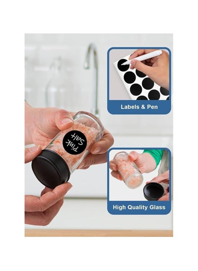 Revolving Spice Rack, 18 Pieces Kitchen Spice Jar Organizer - Image 4