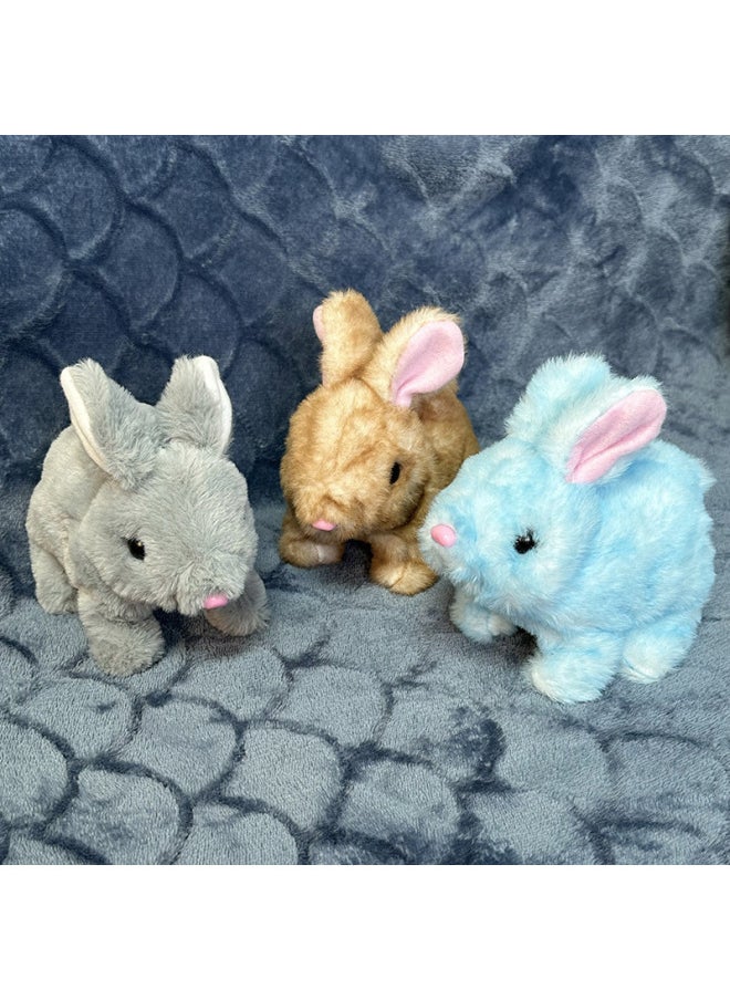 Children's Electric Plush Toy Pet Bunny Can Scream And Run Little White Rabbit Girl Gift Year Of The Rabbit Toy Wholesale-Color:Short-haired White Rabbit  - Image 2