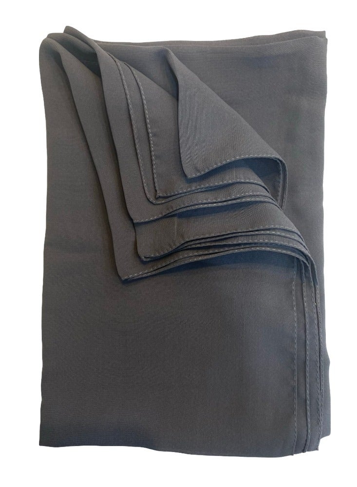 Dujalil Chiffon Lightweight Sheila & Hijab Scarf for Women, Dark Grey #098, 200 x 70 cm, Indonesian Fabric - Image 2