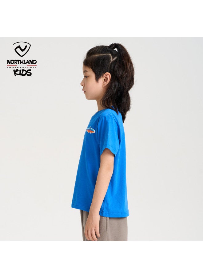 NorthLand Boys' Pure Cotton Short Sleeve T-shirt - Soft, Breathable & Comfortable Loose Fit Kids Top - Image 3