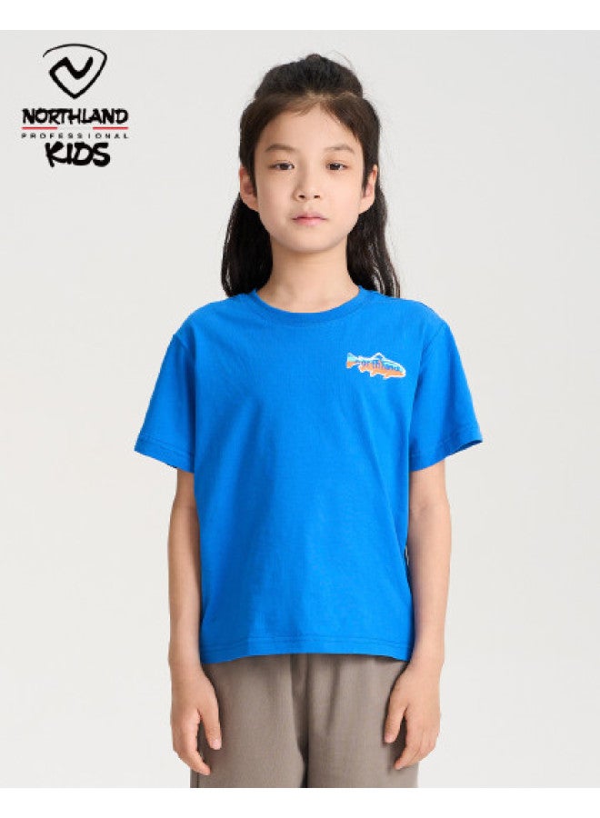 NorthLand Boys' Pure Cotton Short Sleeve T-shirt - Soft, Breathable & Comfortable Loose Fit Kids Top - Image 1