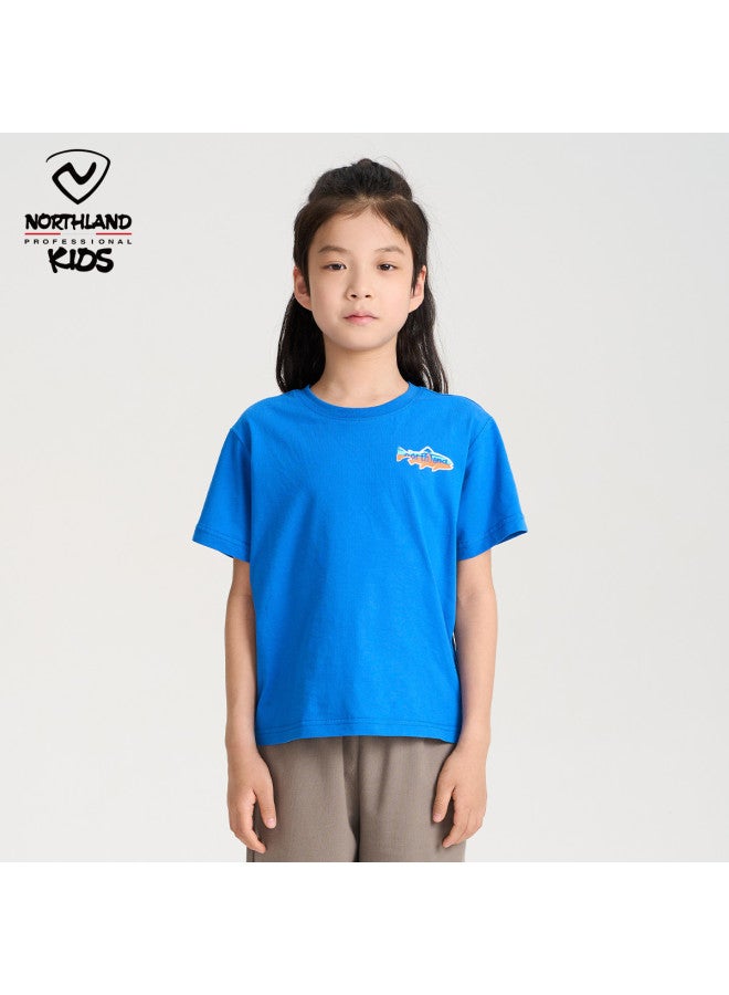 NorthLand Boys' Pure Cotton Short Sleeve T-shirt - Soft, Breathable & Comfortable Loose Fit Kids Top - Image 2