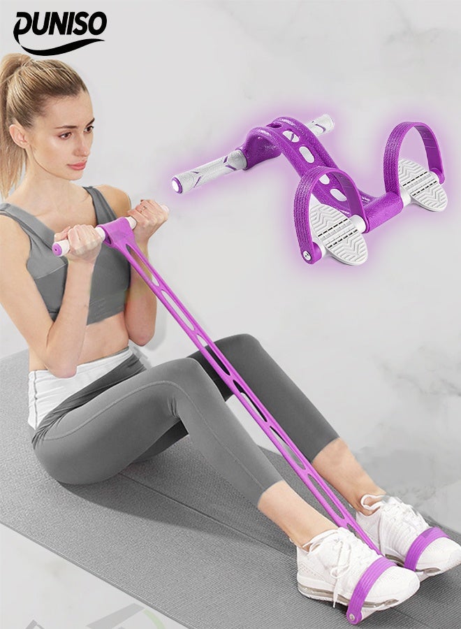 DUNISO Resistance Bands，Multi Function Ankle Puller，Sit Up Leg Stretch Rope Exercise Bands With Handles，Not Easily Deformed， For Abdomen, Leg, Arm Stretching Slimming Training - Image 1
