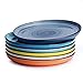 Sweese 165.002 Porcelain Round Dessert Salad Plates - 7.4 Inch - Set of 6, Hot Assorted Colors - Image 2