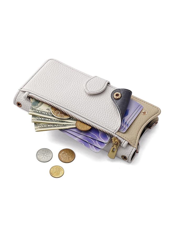 إيروريكس جراب لهاتف Samsung Galaxy S22+ 5G جراب هاتف من الجلد بتصميم ذيل السمكة بتصميم سلسلة على شكل سلسلة من الليتشي - Image 3