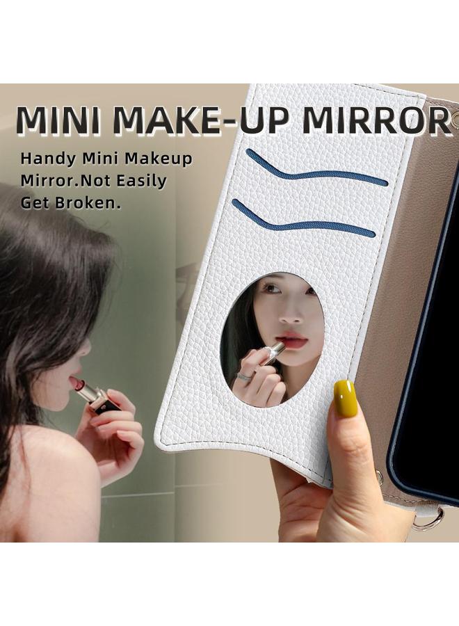 إيروريكس جراب لهاتف Samsung Galaxy S22+ 5G جراب هاتف من الجلد بتصميم ذيل السمكة بتصميم سلسلة على شكل سلسلة من الليتشي - Image 5