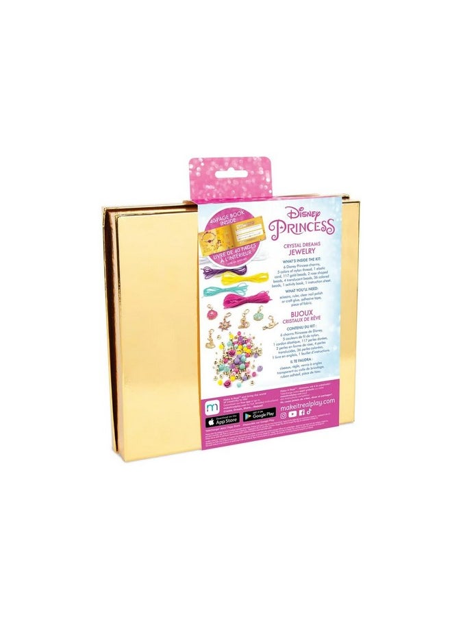 Make It Real Make It Real Disney Princess Crystal Dreams Jewelry Kit - DIY Bead & Charm Bracelet Set with Swarovski Crystals, Includes Supplies & Exclusive Princess Book - Create 6 Bracelets, Ages 8  - Image 5