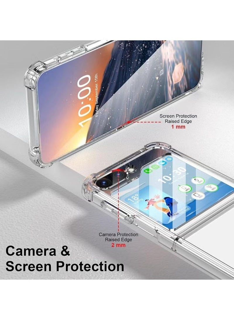 Raxoom Samsung Galaxy Z Flip 6 Case â€“ Full Protection, Slim Thin Shockproof TPU Bumper Case, Crystal Clear Soft Skin Silicone Protective Cover for Samsung Galaxy Z Flip 6 5G - Image 2
