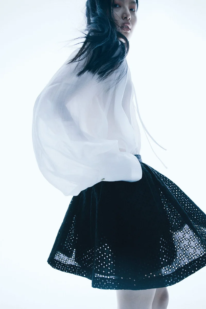 H&M Broderie anglaise mini skirt