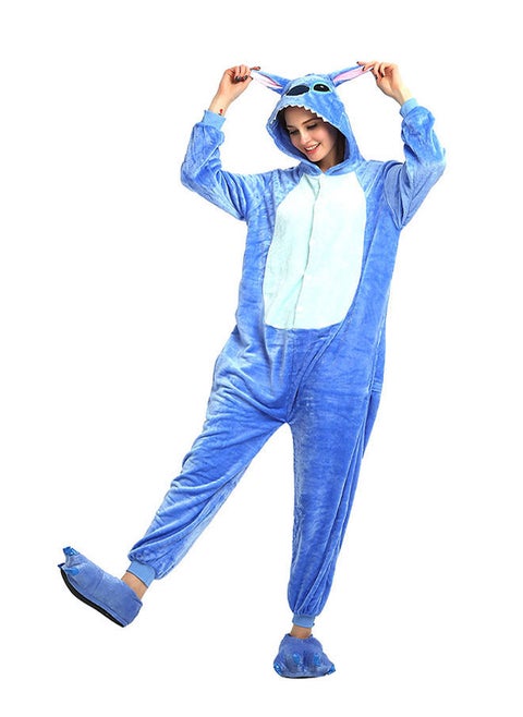 Cartoon Pattern Comfy Onesie Blue/White
