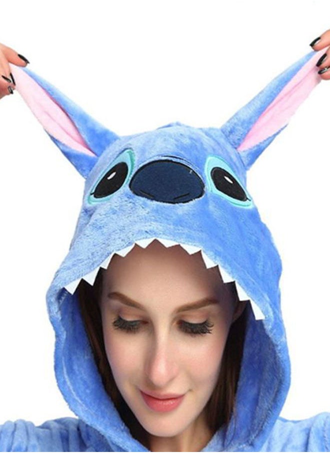NIBEMINENT - Cartoon Pattern Comfy Onesie Blue/White - Image 1