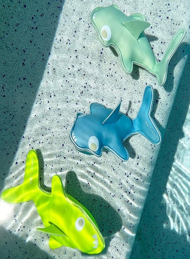 Sunnylife Dive Buddies | Salty The Shark Aqua Neon Yellow - Image 3