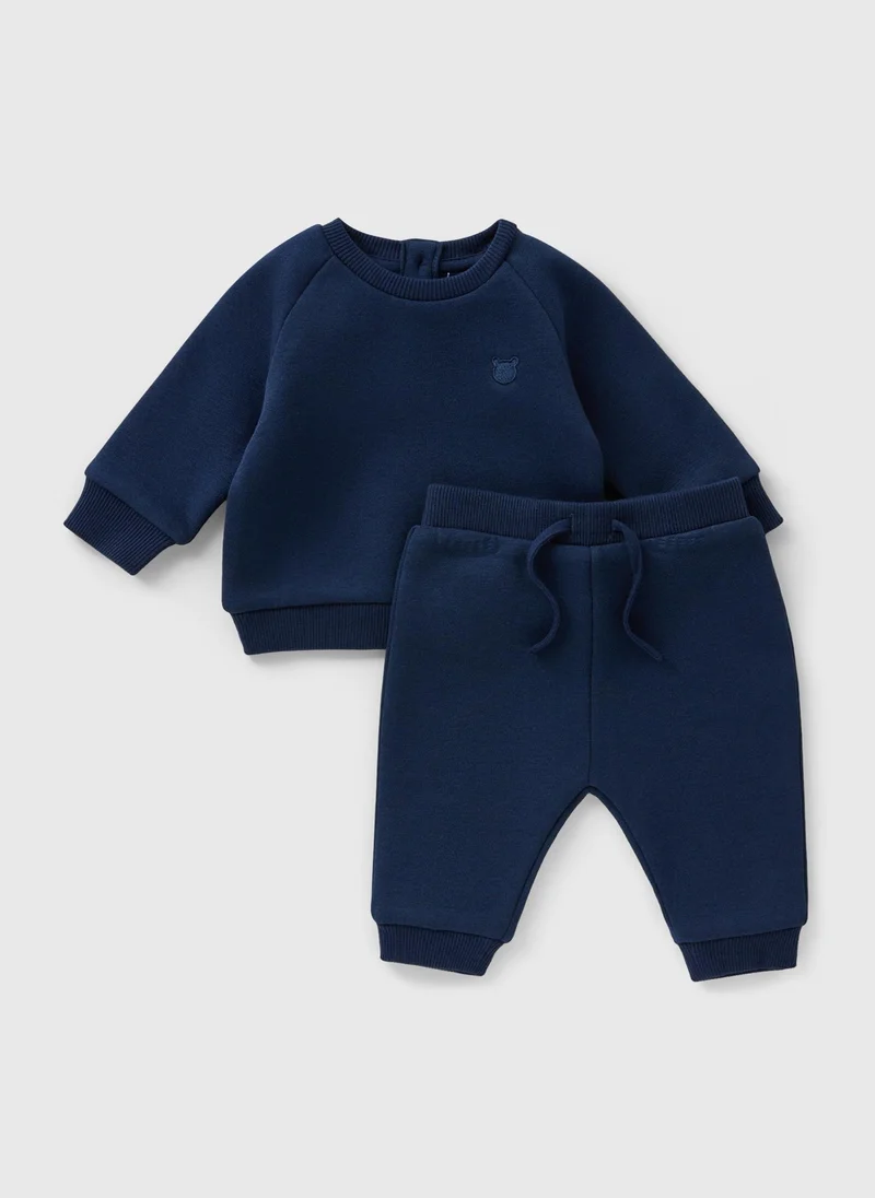 Matalan Baby Navy Sweatshirt & Jogging Bottom Set