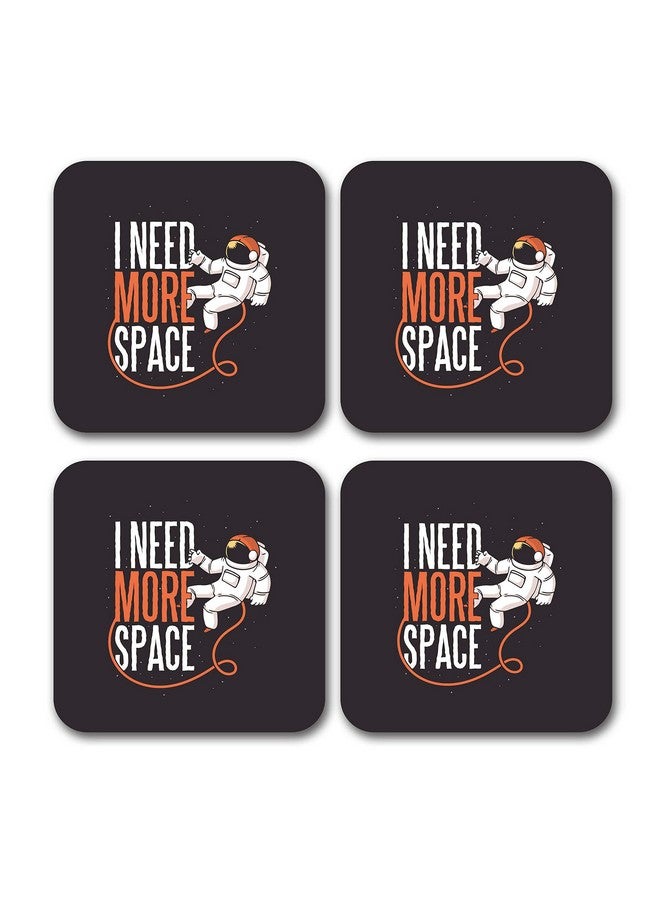 Tinywalk Astronaut Coaster Wooden Printed Coaster Square (3.5X3.5) inch Set of 4 Pieces - Image 1