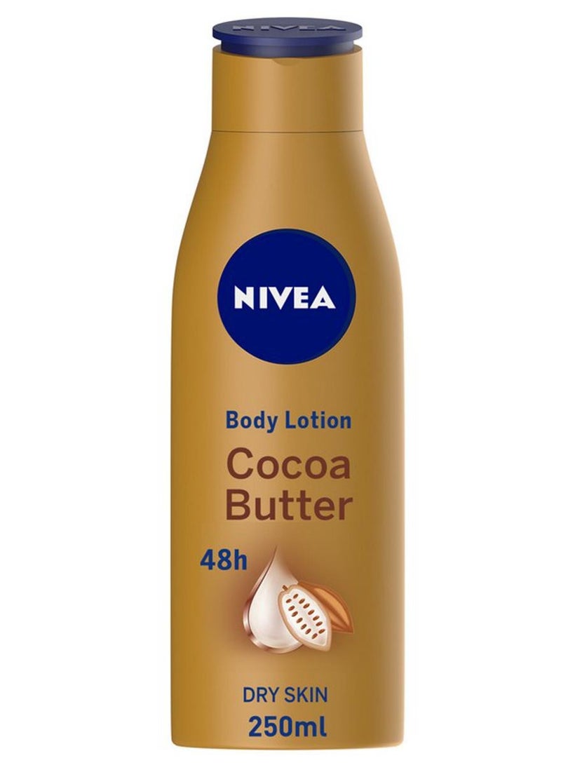 نيفيا لوشن الجسم بزبدة الكاكاو، فيتامين هـ، للبشرة الجافة 250 مل