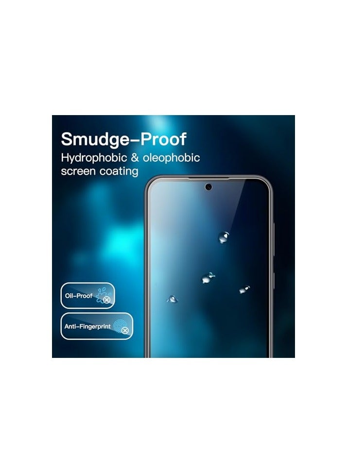 JETech Screen Protector for Samsung Galaxy S23 FE 6.4-Inch with Camera Lens Protector, Tempered Glass Film, Fingerprint ID Compatible, HD Clear, 2-Pack Each - Image 2