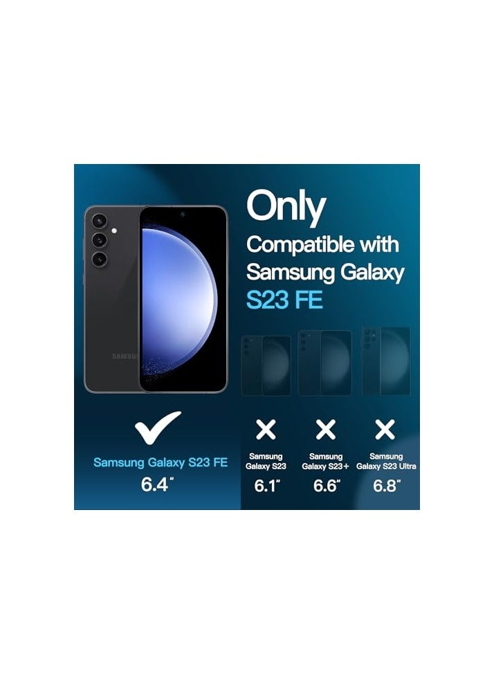 JETech Screen Protector for Samsung Galaxy S23 FE 6.4-Inch with Camera Lens Protector, Tempered Glass Film, Fingerprint ID Compatible, HD Clear, 2-Pack Each - Image 3
