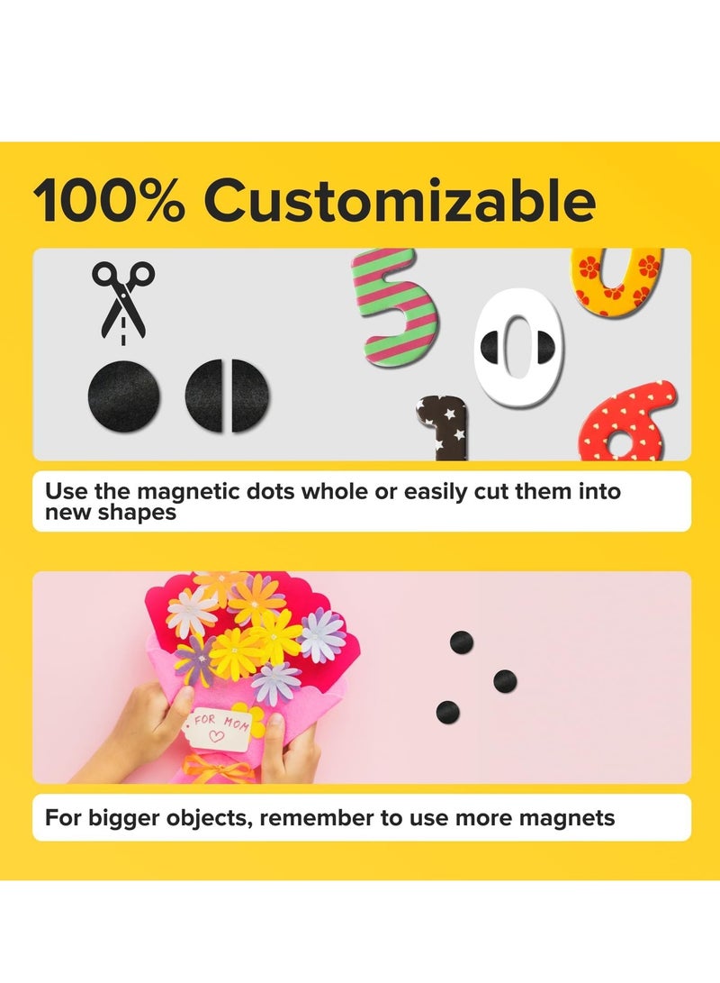 GUDOO 100 Pieces Magnetic Dots Round Magnets with 3M Strong Self Adhesive Backing Perfect for DIY Art Projects whiteboards and Fridge Magnet Circles 18mm Diameter  - Image 3
