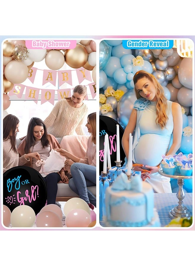 Thickened Gender Reveal Balloon - Gender Reveal Confetti Balloons with Pink and Blue Confetti – 36 Inch Black Gender Reveal Balloons Perfect for Taking Photos and Videos  - Image 5