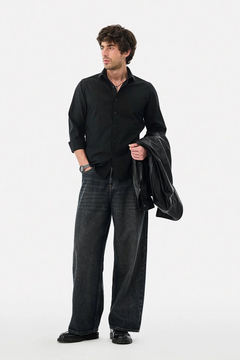 سنيتش قميص قطني فاخر بقصة ضيقة