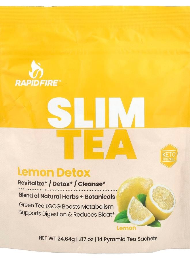Slim Tea Lemon 14 Pyramid Tea Sachets