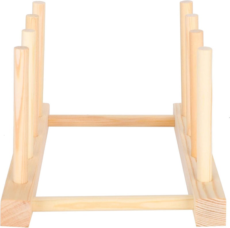 klarako Kitchen Utensils Shelves Home Rack Bookshelves Bowl Storage Racks Study Shelf Decoration Drainer Racks Bowls Wooden Christmastime Ornaments Drying Print Racks - Image 4