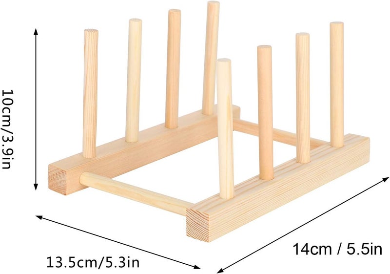 klarako Kitchen Utensils Shelves Home Rack Bookshelves Bowl Storage Racks Study Shelf Decoration Drainer Racks Bowls Wooden Christmastime Ornaments Drying Print Racks - Image 3
