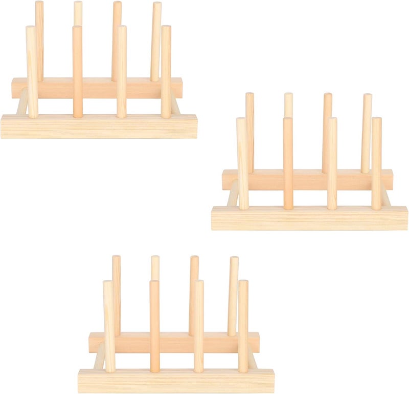 klarako Kitchen Utensils Shelves Home Rack Bookshelves Bowl Storage Racks Study Shelf Decoration Drainer Racks Bowls Wooden Christmastime Ornaments Drying Print Racks - Image 1