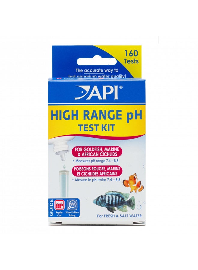 API API HIGH RANGE PH TEST KIT 160-Test Freshwater and Saltwater Aquarium Water Test Kit, 150-watt halogen bulb  - Image 1