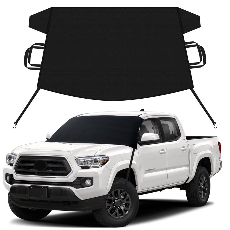 EcoNour Snow Cover for Toyota Tacoma | Heavy-Duty Windshield Cover for Ice and Snow Protection | 600D Oxford Winter Car Cover with S-Hook Straps - Image 1