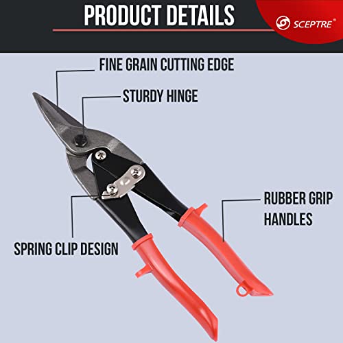 SCEPTRE Aviation Snip Or Tin Cutter for Wire Cutting, DIY & Industrial Use, Metal Cutting Steel Alloy Cutter Hand Tool - Image 3