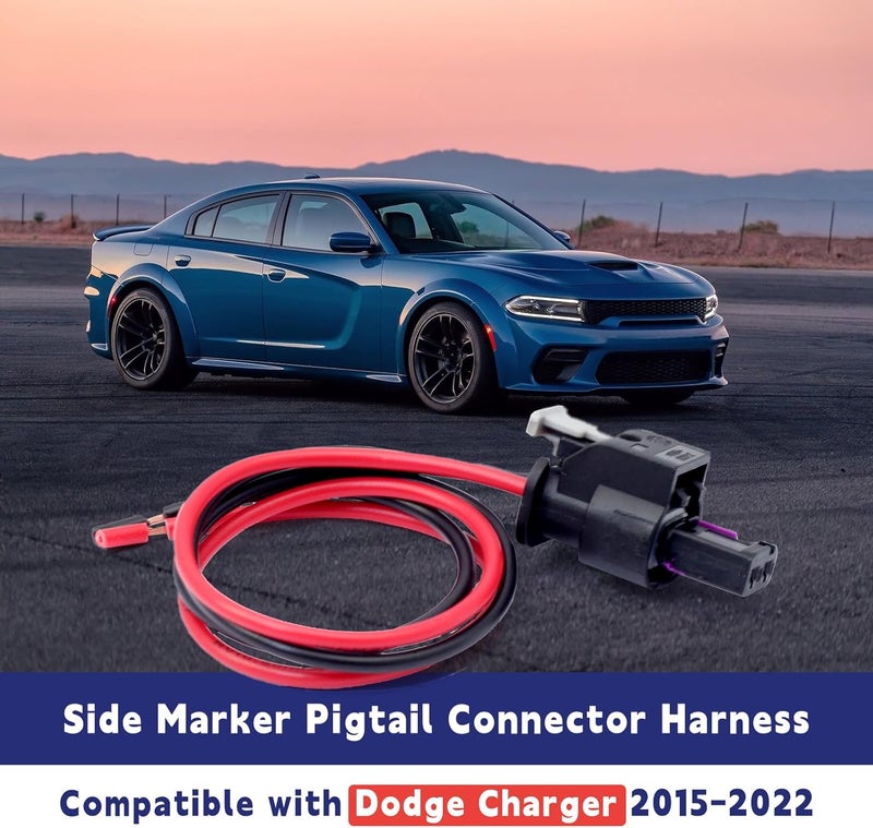 Dusledel Side Marker Pigtail Connector Harness for Dodge Charger - Image 2