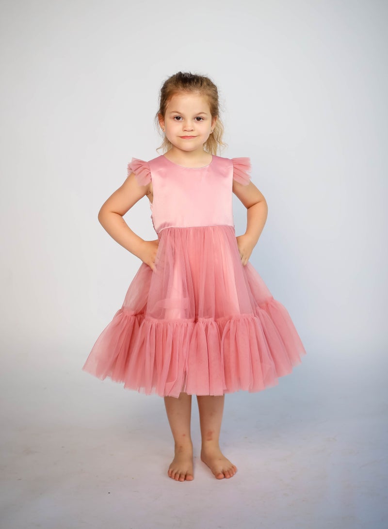 D'Daniela Tulle Ruffle Dress - Image 1