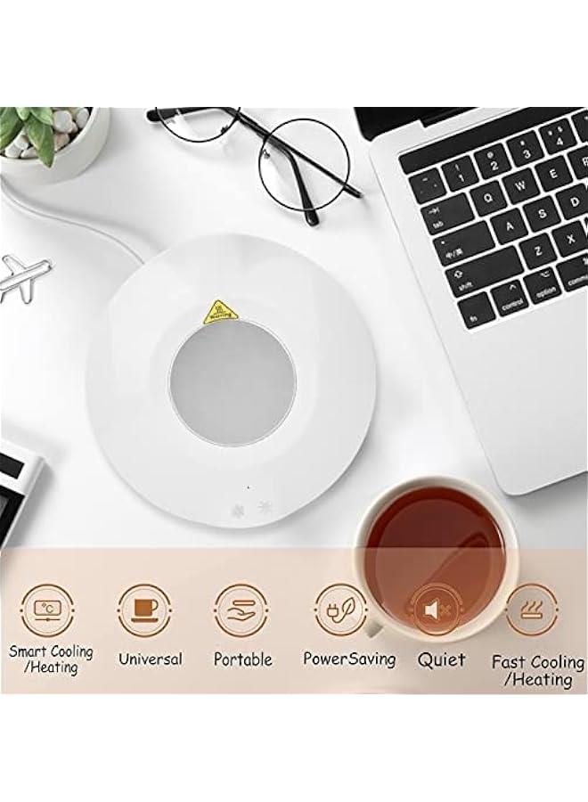USB Coaster,Cup Pad,Coaster,USB Charging Mat,Insulated Pad Mat,Dual Use USB Cooler Warmer Cup Coffee Tea Beverage Cans Cooler & Warmer Heater Chilling Coasters,(White) - Image 2
