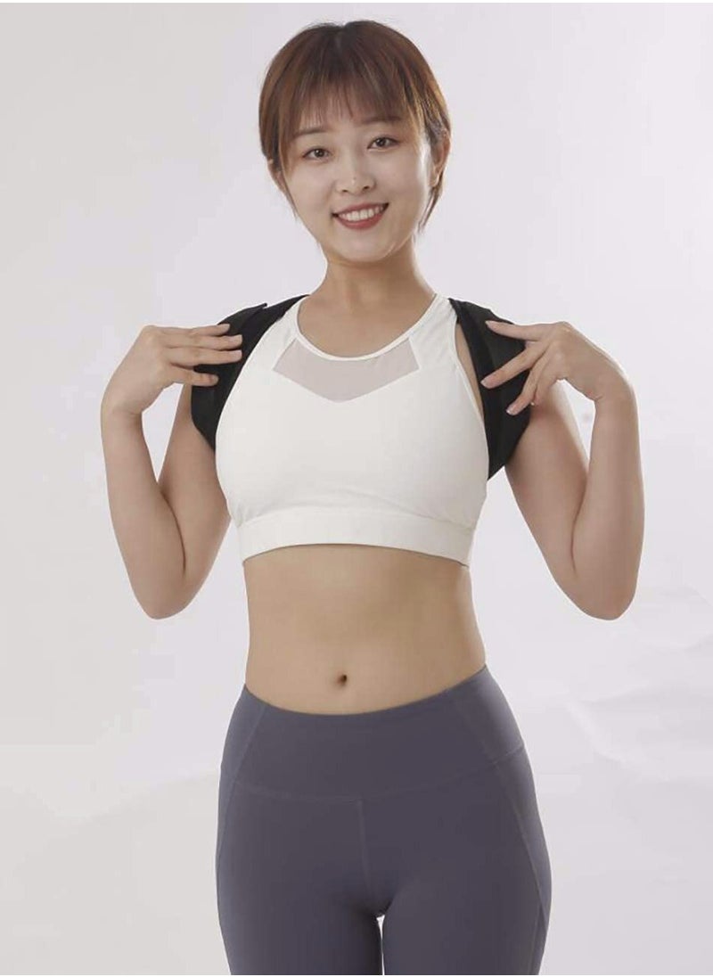 Generic - Adjustable Posture Corrector Upper Back Brace for Pain Relief Comfortable Breathable Design Universal Size for Neck Back Shoulder Support - Image 1