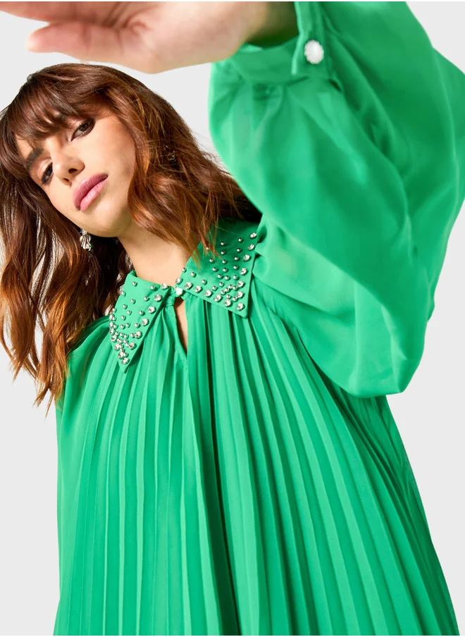 2Xtremz Embellished Pleated Dress