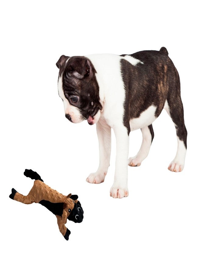 سبوت لعبة SPOT Skinneeez Extreme Stuffers على شكل بقرة - لعبة كلاب بدون حشو مع صفارة وبطانة شبكية مقاومة للتمزق لمزيد من المتانة - يمكن إدخال زجاجة بلاستيكية لمزيد من القرمشة، مناسبة للجراء والكلاب الصغيرة والمتوسطة الحجم - 14 بوصة - Image 1