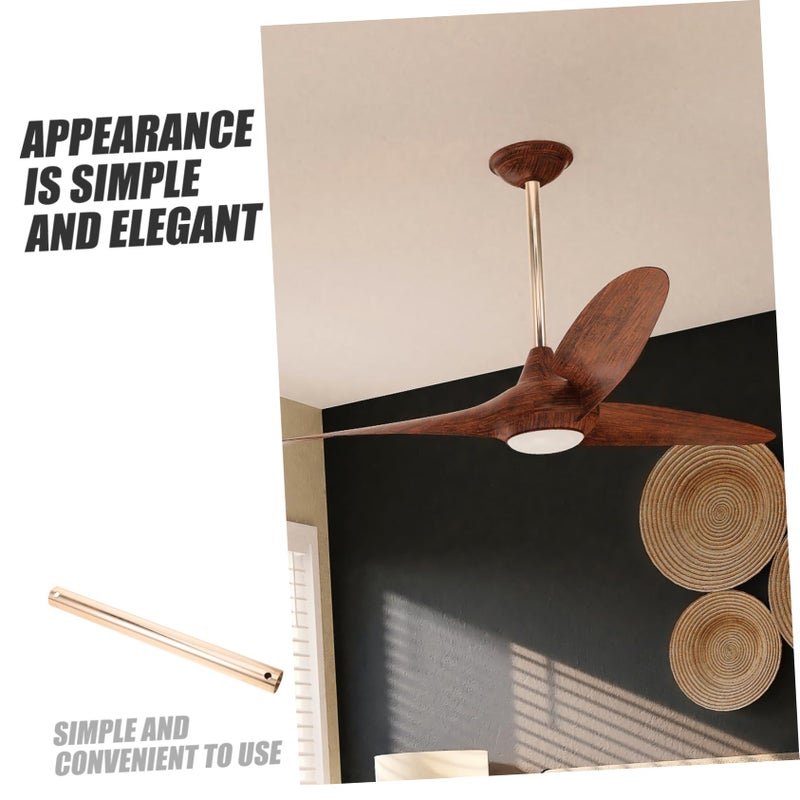 Golden Ceiling Fan Extension Downrod Replacement Sturdy Design For High Ceilings Sleek Minimalist Style - Image 4