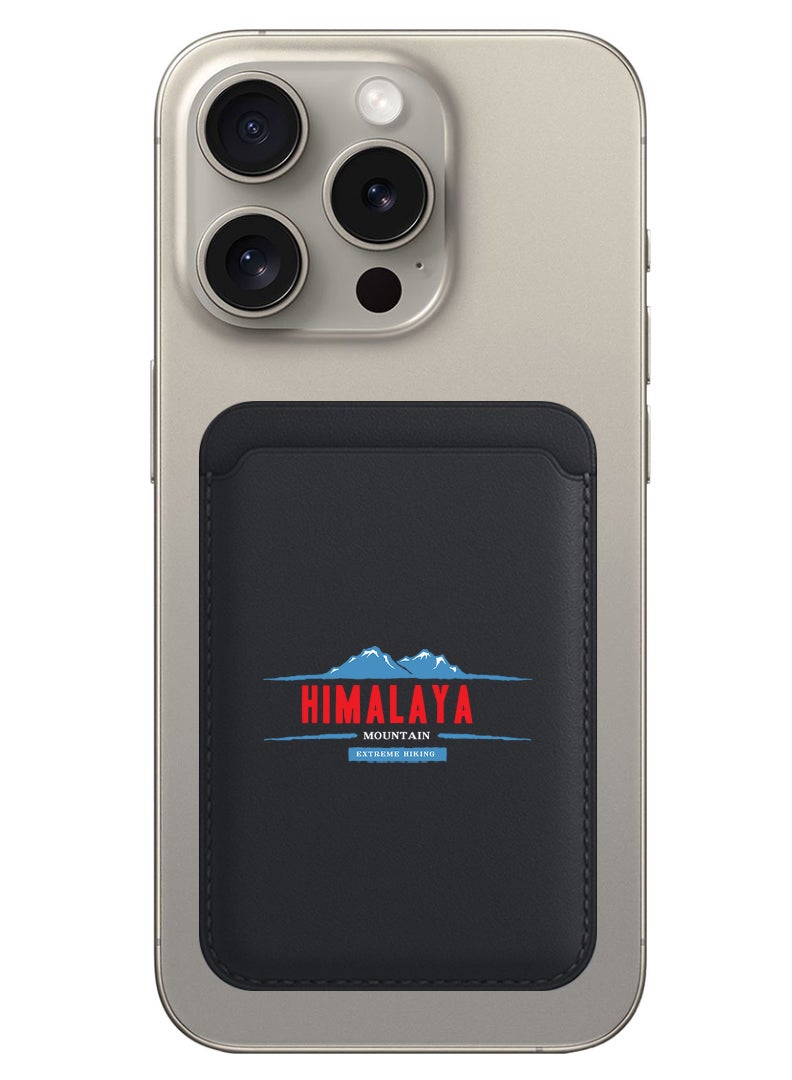 Theodor Magnetic Wallet, Compatible with MagSafe Wallet, for iPhone Wallet, for iPhone 16/15/14/13/12 Series, Not for iPhone 13/12 mini, 3 Card Holder, Vegan Leather, Black - Himalaya extreme hiking - Image 1