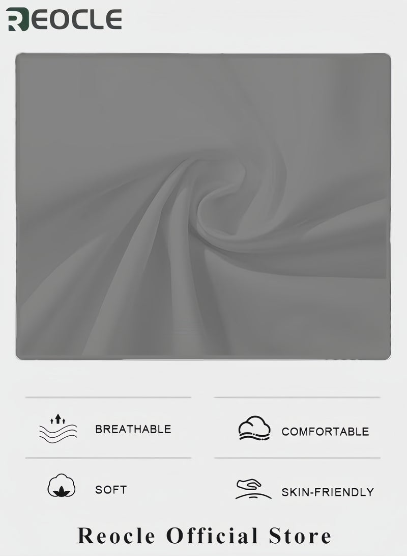 REOCLE Women's Cotton Linen Set Comfortable and Breathable Retro Outfits Button Down Long Sleeve Shirt and High Waist Wide Leg Pants Set - Image 4