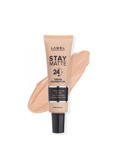 LAMEL LAMEL Foundation Stay Matte  Full Coverage Foundation  LongLasting  Waterpoof  Dewy  Flawless Finish  For All Skin Type  Organic  OilFree  AntiAging Formula 404101 floz Toffee 