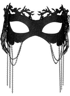 The Bros Black Masquerade Mask For Women, Masquerade Mask, Eye Masks With Butterfly And Skull Elements Costume Mask For Masquerade Party Halloween Carnival Ball Proms  - Image 1