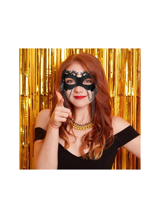 The Bros Black Masquerade Mask For Women, Masquerade Mask, Eye Masks With Butterfly And Skull Elements Costume Mask For Masquerade Party Halloween Carnival Ball Proms  - Image 4