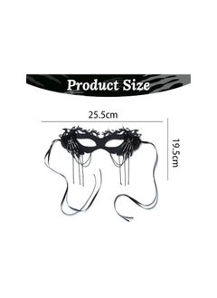 The Bros Black Masquerade Mask For Women, Masquerade Mask, Eye Masks With Butterfly And Skull Elements Costume Mask For Masquerade Party Halloween Carnival Ball Proms  - Image 5